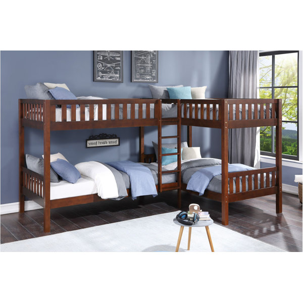 Harriet Bee 51_Katya DarkCherry Corner Bunkbed Bedroom Set Wayfair